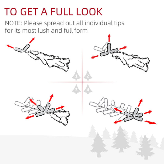 6 FT Christmas Tree Classic Tree Holiday Indoor Decoration, With Stable Plastic Base, White