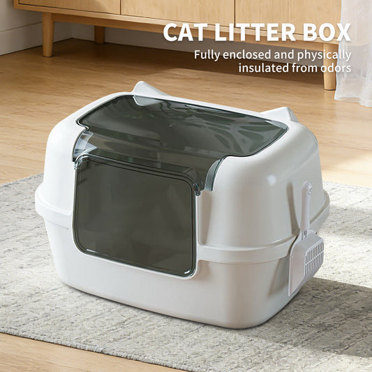Extra Large Cat Ear Fully Enclosed Cat Litter Box
