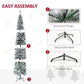 9ft Flocked Christmas Tree, Pencil Christmas Tree