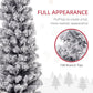 7.5ft Flocked Christmas Tree, Pencil Christmas Tree