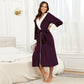 RONGTAI Womens Long Robes Plush Fleece Nightgown