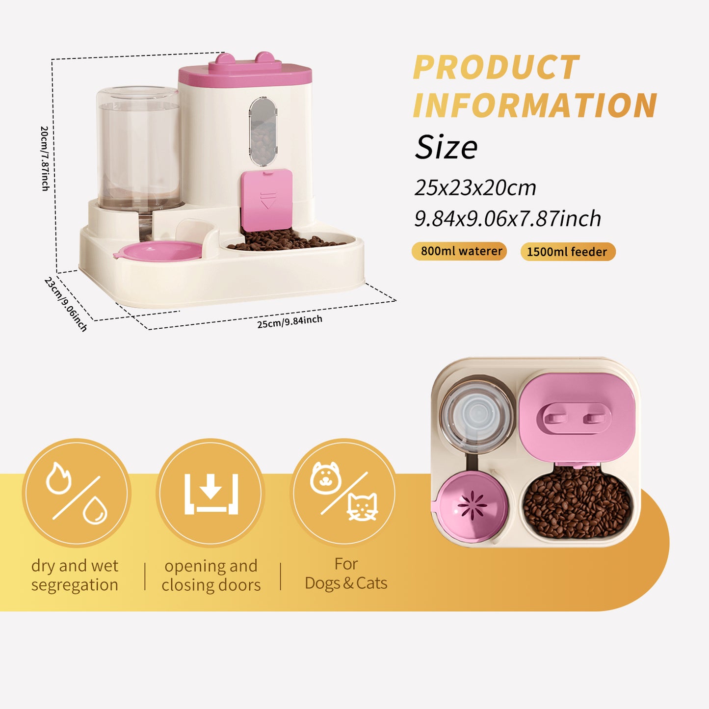 Fully Automatic 2in1 Cat Food Dispenser