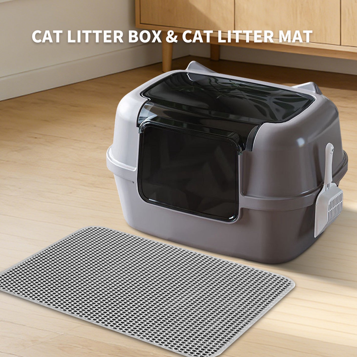 Extra Large Cat Ear Fully Enclosed Cat Litter Box