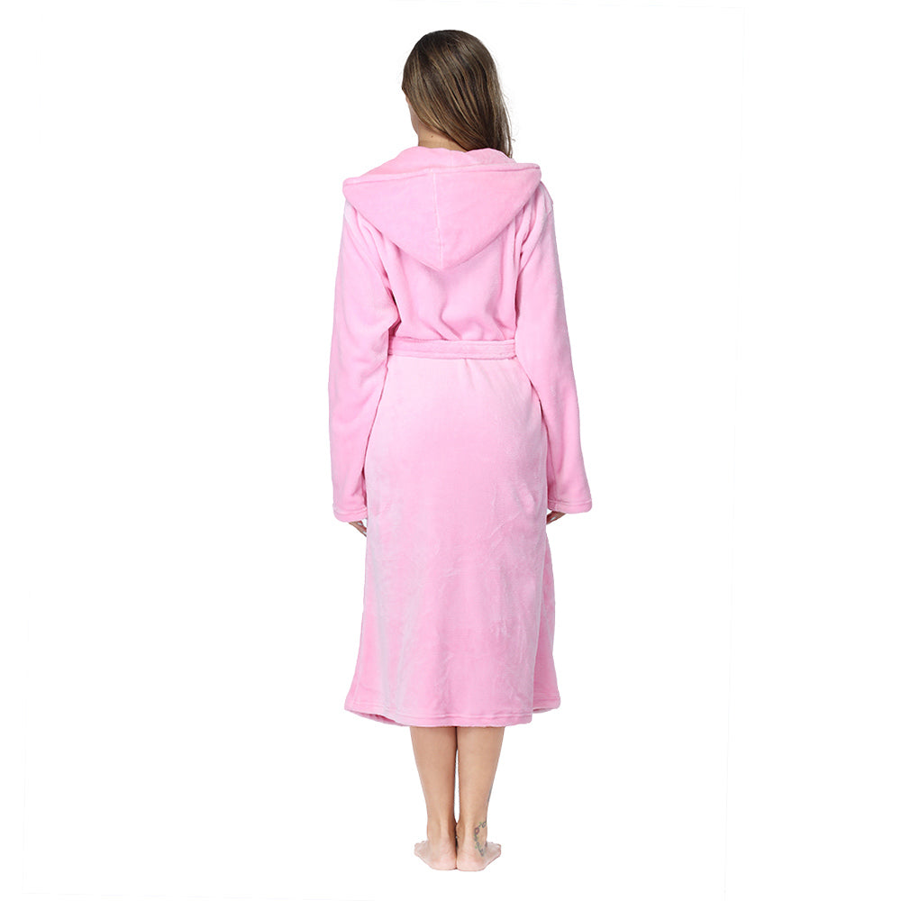 RONGTAI Womens Long Robes Plush Fleece Nightgown