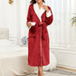 RONGTAI Womens Bathrobe Ladies Fleece Plush