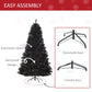 7ft Artificial Christmas Tree Holiday Home Indoor Decoration With Automatic Open, Black