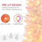 6' Prelit Christmas Trees, Pencil Artificial Christmas Tree