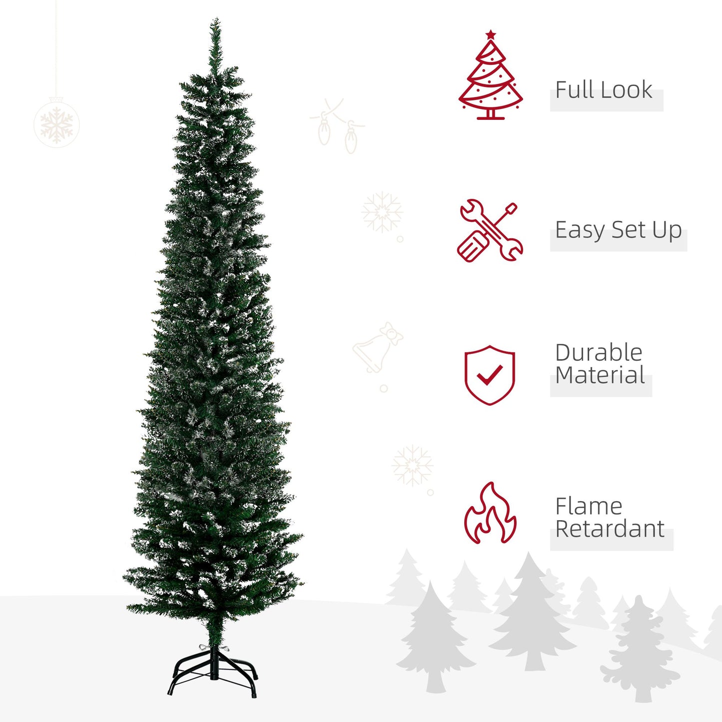 6FT Artificial Snow Dipped Christmas Tree