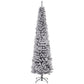 7.5ft Flocked Christmas Tree, Pencil Christmas Tree