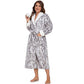 RONGTAI Womens Long Robes Plush Fleece Nightgown