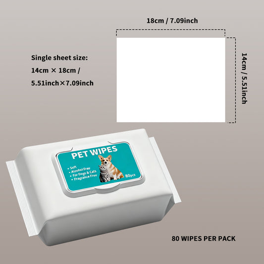 80-Count Alcohol-Free & Fragrance-Free Pet Wipes