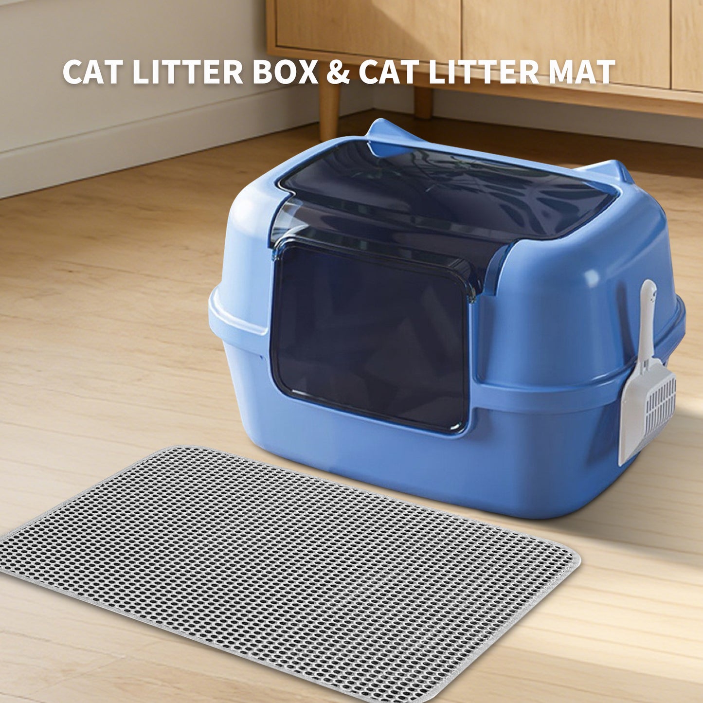 Extra Large Cat Ear Fully Enclosed Cat Litter Box