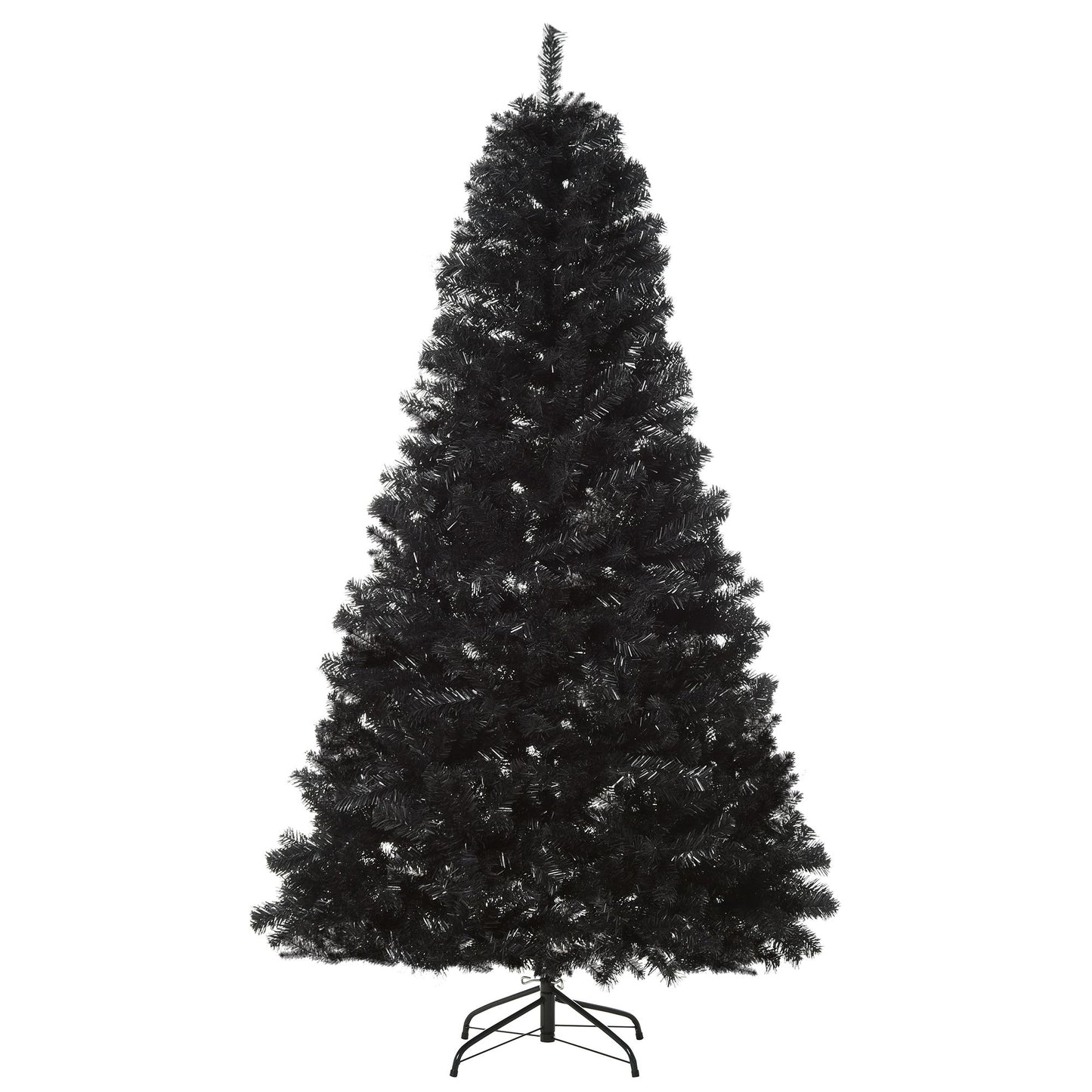 7ft Artificial Christmas Tree Holiday Home Indoor Decoration With Automatic Open, Black