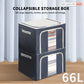2PCS Foldable Oxford Cloth Storage Boxes  Large Capacity With Clear Window