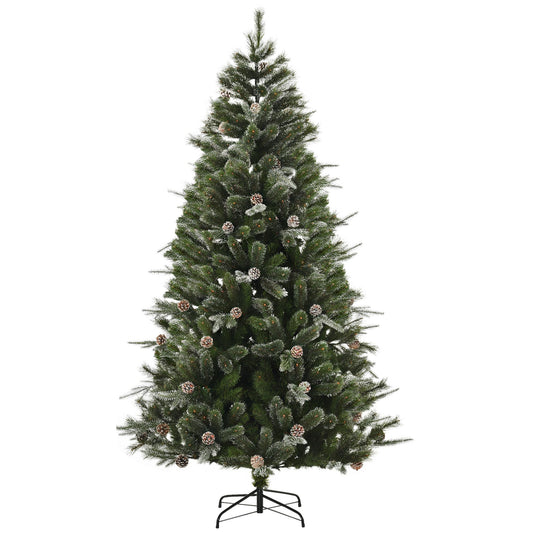 HOMCM 7FT Artificial Christmas Snow Pine Tree