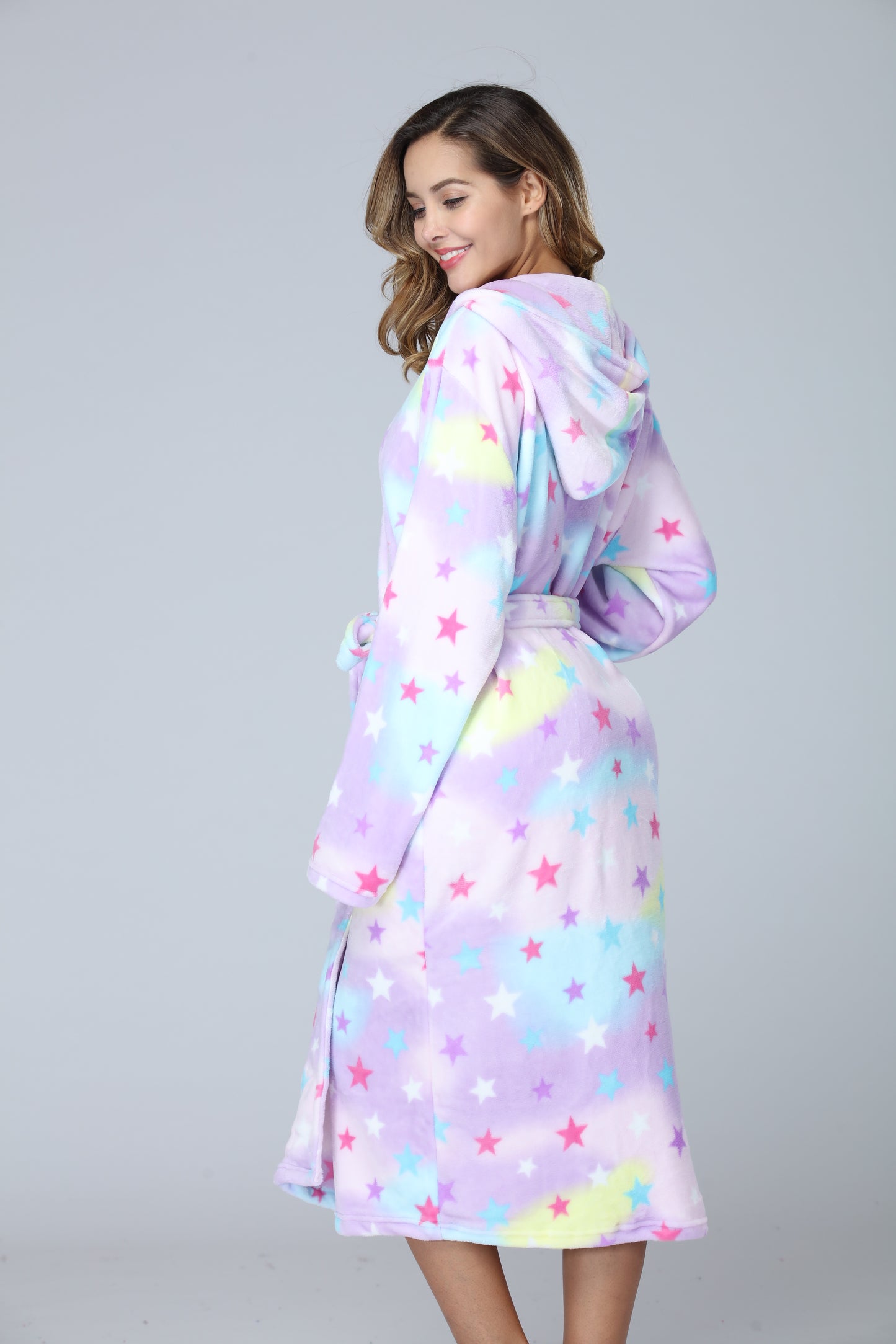 RONGTAI Womens Long Robes Plush Fleece Nightgown