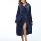 Thick Hooded Bathrobe With Pockets Fluffy Sleepwear For Men