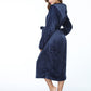 Thick Hooded Bathrobe With Pockets Fluffy Sleepwear For Men